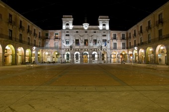 square at night