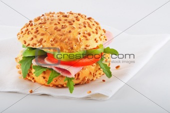 Close up of a healthy sandwich
