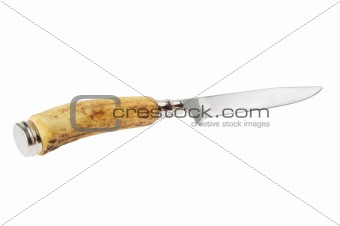 Vintage hunting knife with a bone handle
