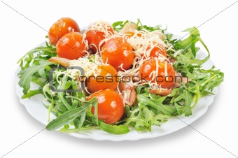 Salad with arugula and tomatoes