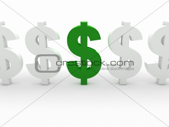 3d dollar green currency