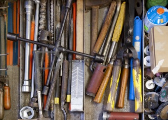 tools in drawer