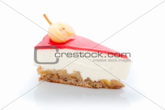Cheesecake with red jam