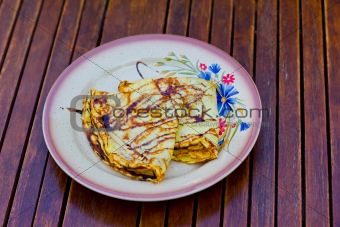 pancake dessert plate