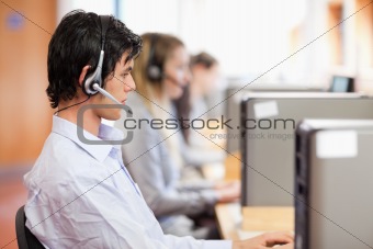 Young operators using a computer