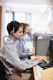 Portrait of a customer assistant working
