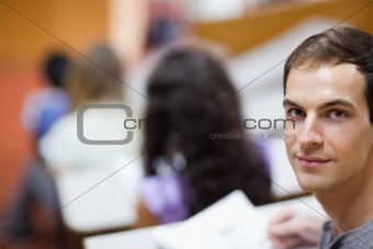 Student being distracted