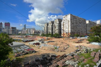 construction site in city
