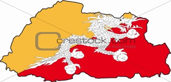 Map Bhutan- Vector