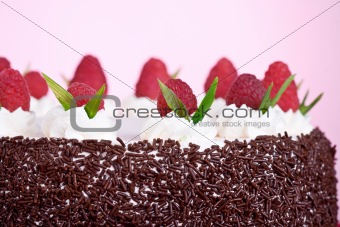 Cake with Raspberries