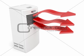 Air conditioner blowing hot air