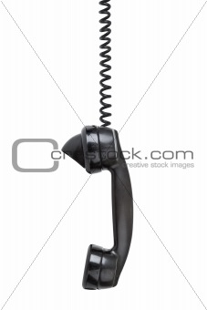 Hanging phone isolated on white