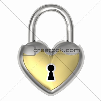 Padlock in the form of heart