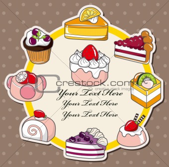 cartoon cake card