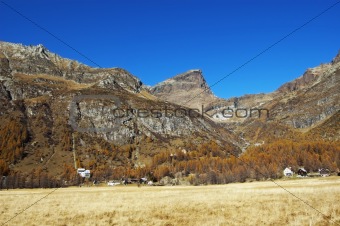 Autumnal scenery at mountains