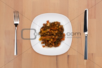 Braised beans with carrots