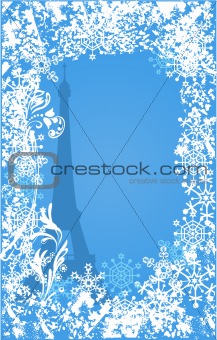 Winter France background vector