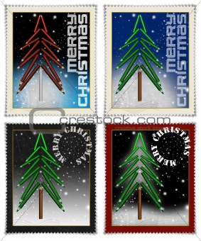 Stamps merry christmas