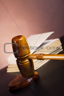 Wooden gavel barrister