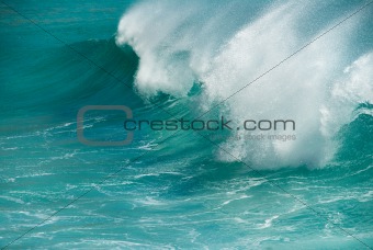 Turquoise ocean wave