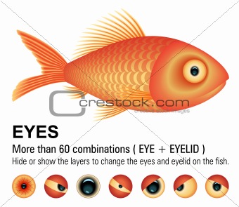 Fish overwhite (Vector Image)