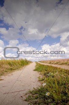 Rural gravel road.