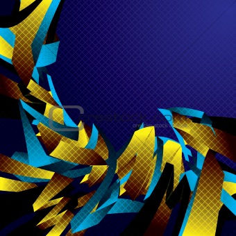Abstract background with motion shapes.