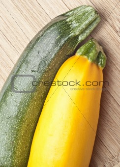 Green and Golden Yellow Zucchini Squash