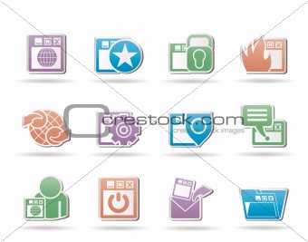 Internet, website and  Security Icons