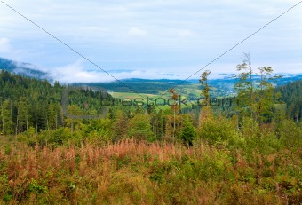September Carpathian mountain  view