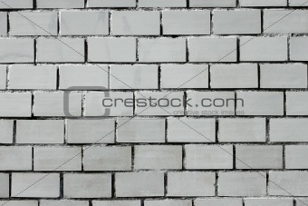White painted brick wall
