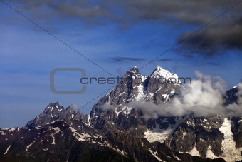 Mt. Ushba, Caucasus Mountains, Georgia. 