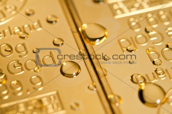 drops on a gold