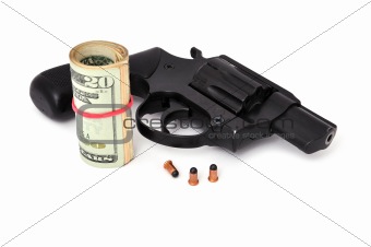 revolver and dollars