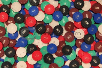 Poker chips background