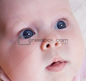 Closeup baby face