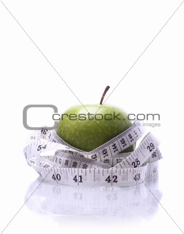 Healthy Living-Apple being measured