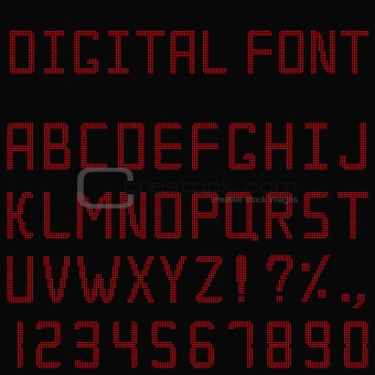 Vector digital font
