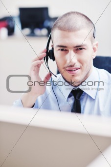 businessman with a headset