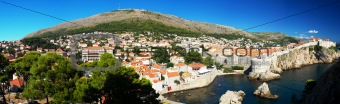 Panorama of the historic center of Dubrovnik in Croatia