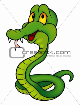 Green Smiling Snake
