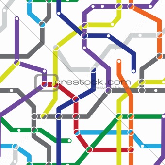 Abstract seamless pattern - metro scheme