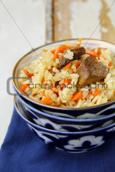 Pilaf classic Middle Eastern and Central Asian dish