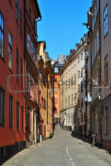 Stockholm. Narrow street of the Old Town