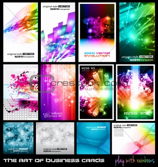 The art of business card Collection: play with rainbows.