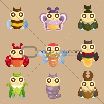 cartoon insect bug icon