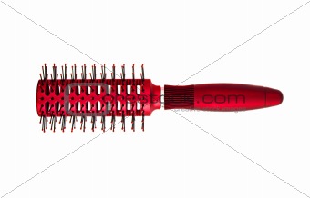 red massages comb isolated on white background