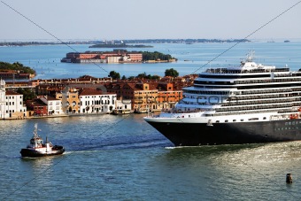 Cruise ship in Venice, Italy, Europe