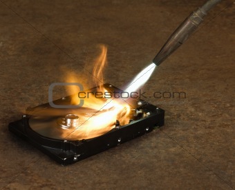 burning a hard disk drive