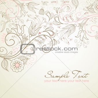 Floral greeting card.